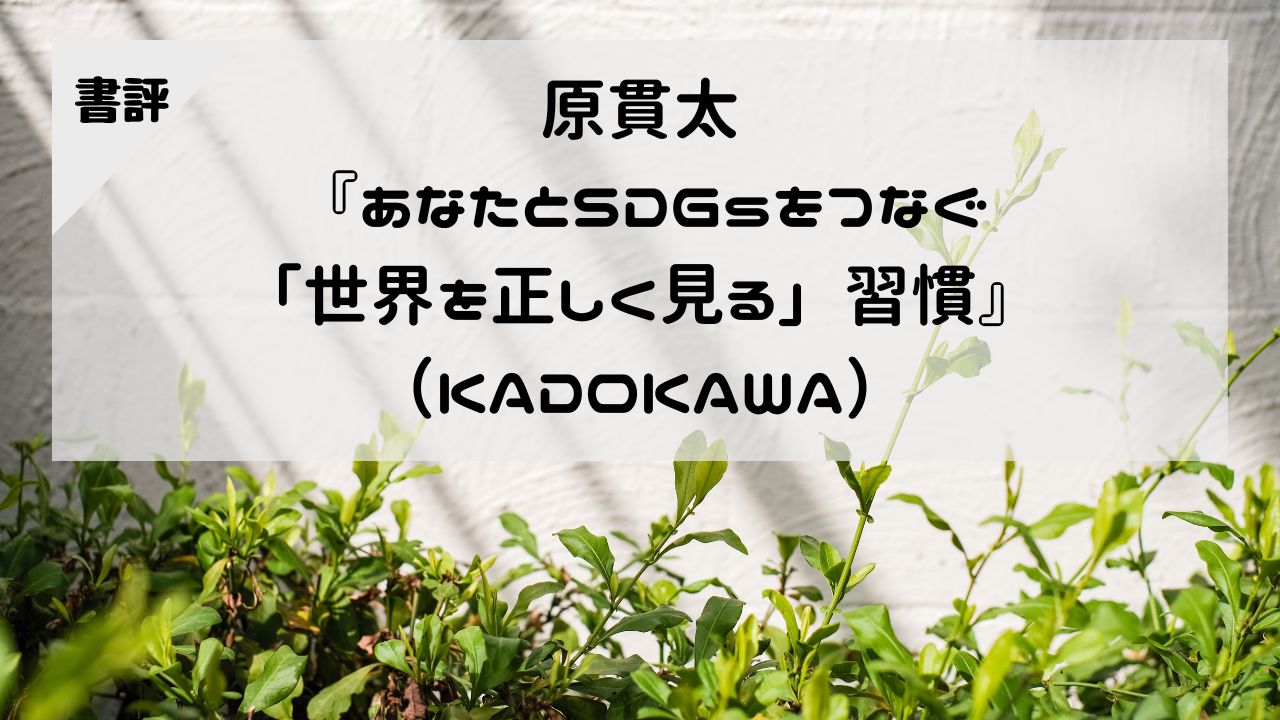 【書評】原貫太『あなたとSDGsをつなぐ「世界を正しく見る」習慣』（KADOKAWA）