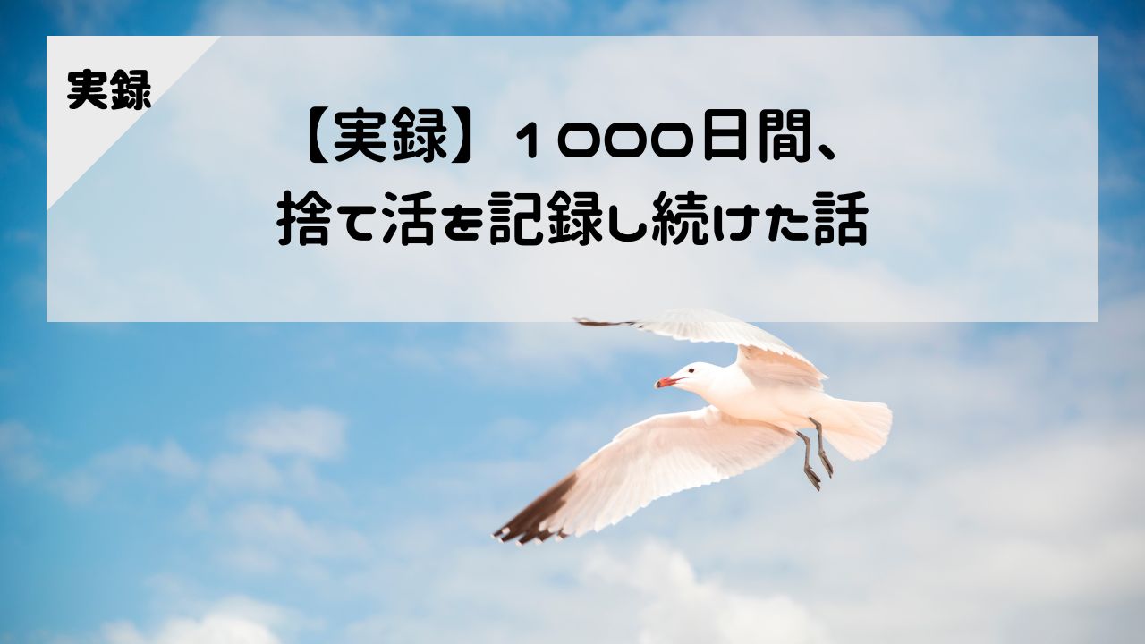 【実録】1000日間、捨て活を記録し続けた話